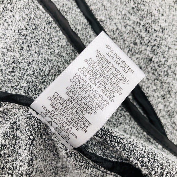 Gray Moto Jacket Catherine Malandrino Runway Sz M Marled Asymmetrical Zip Shanfa - Picture 12 of 12